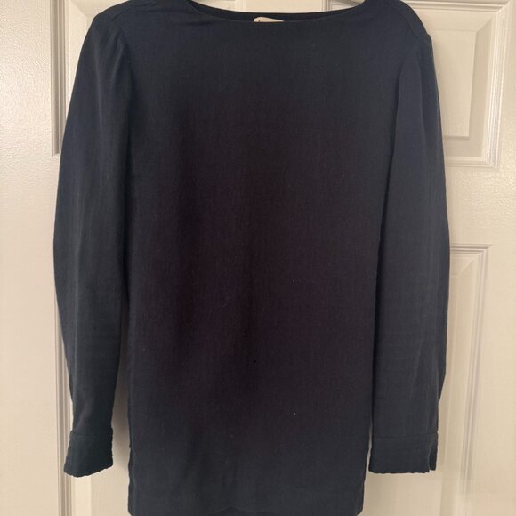 Trademark Tops - Trademark Navy Cotton Tie-Back Top